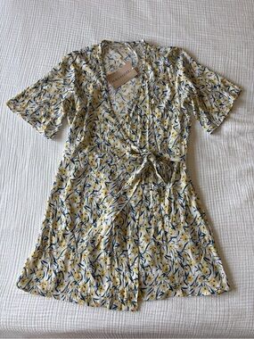 Sur La Cote Floral Wrap Mini Dress XS